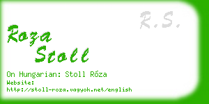 roza stoll business card