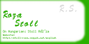 roza stoll business card